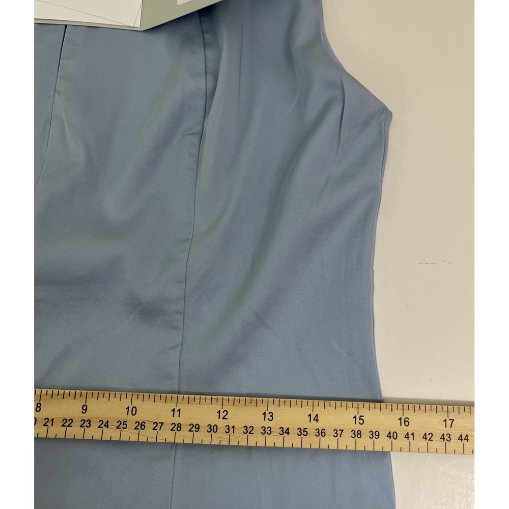 JNSQ FiFi Dress Size 8 NWT $79 Je Ne Sais Quoi Blue Asymmetric Hem Tencel Zip - Picture 11 of 14